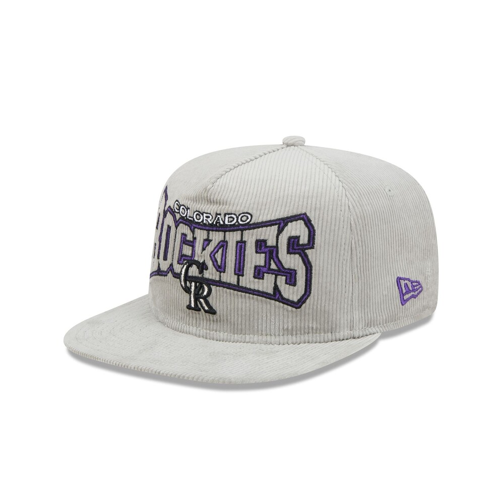 New Era Colorado Rockies Gray Cord Golfer Hat - One Size